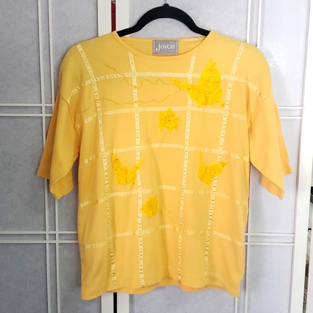 Vintage 80"s Expressly for Joyce Acrylic Beaded Blouse